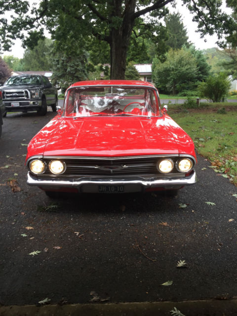 1960 Red Chevrolet Bel Air/150/210 2 Door Post