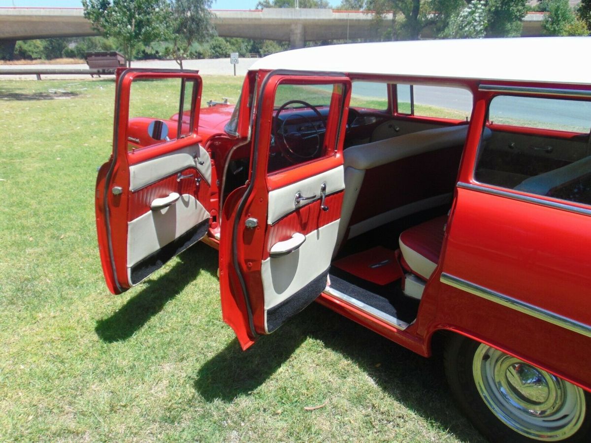 1955 Red Chevrolet Bel Air/150/210 Wagon