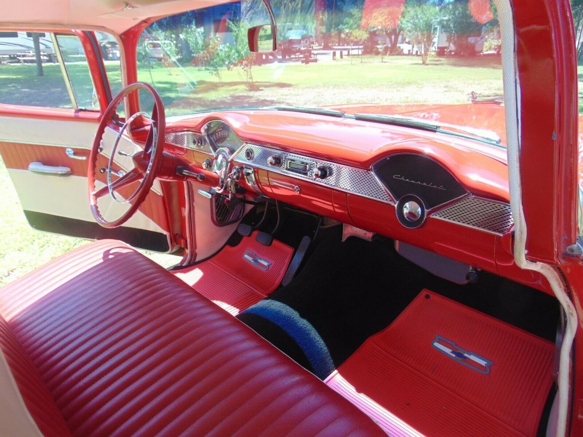 1955 Red Chevrolet Bel Air/150/210 Wagon