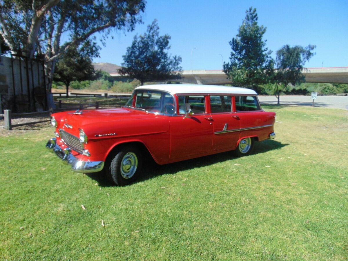1955 Red Chevrolet Bel Air/150/210 Wagon