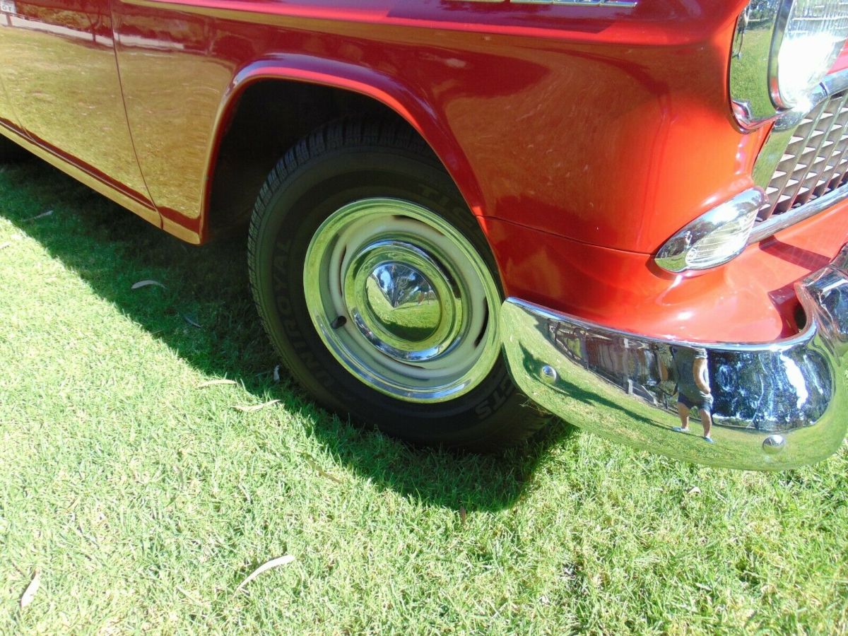 1955 Red Chevrolet Bel Air/150/210 Wagon