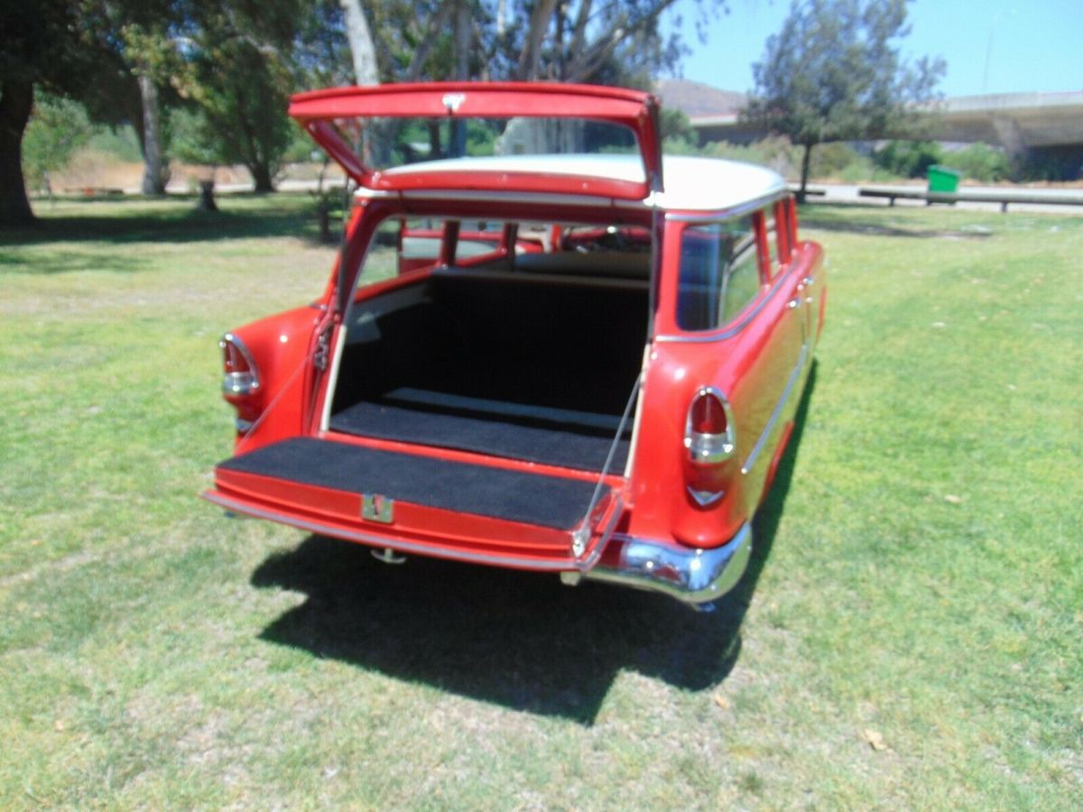 1955 Red Chevrolet Bel Air/150/210 Wagon