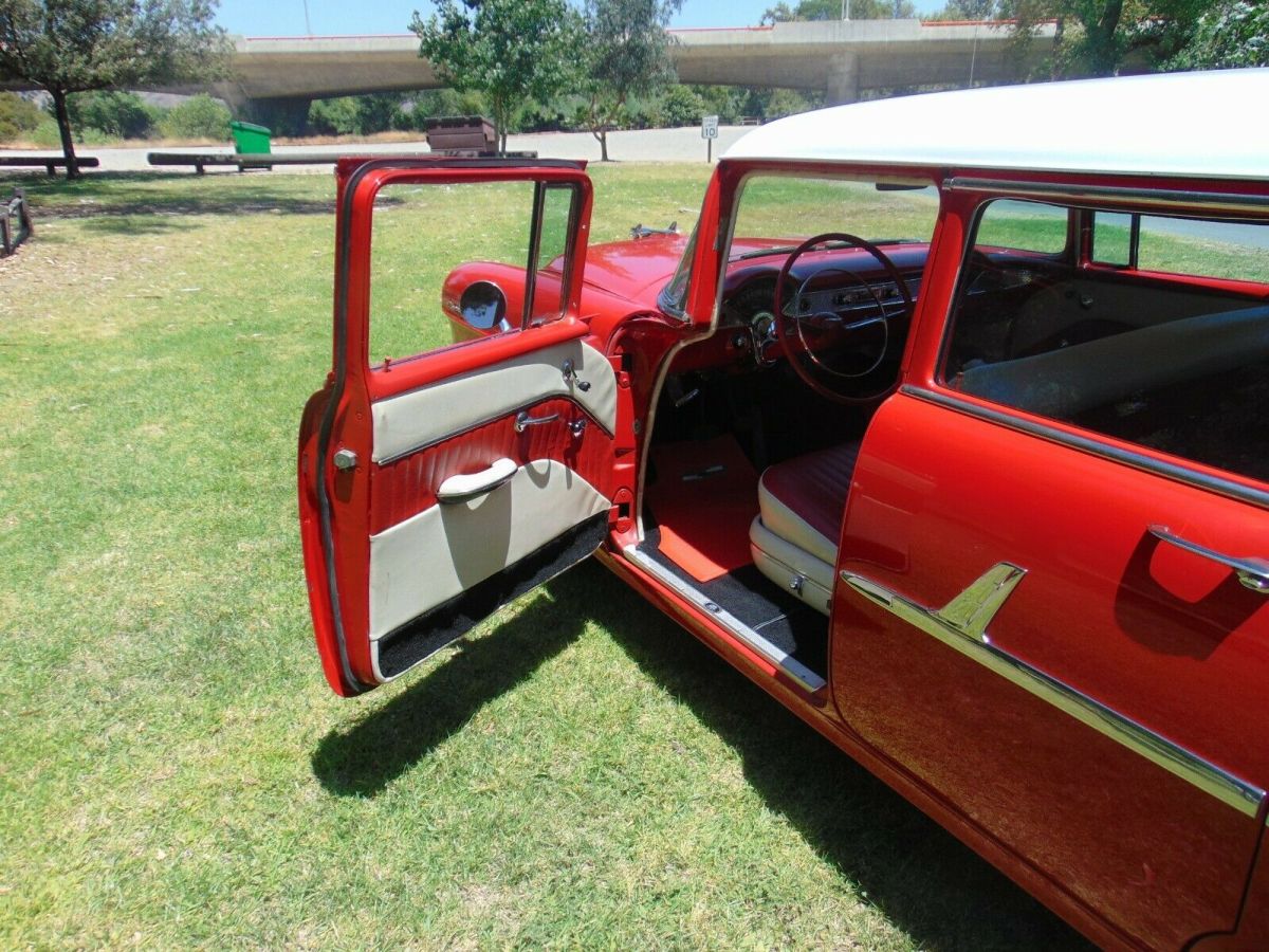 1955 Red Chevrolet Bel Air/150/210 Wagon