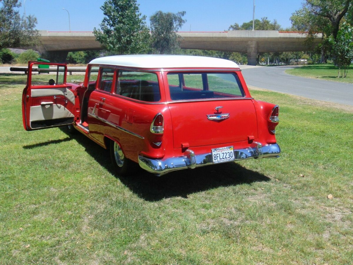 1955 Red Chevrolet Bel Air/150/210 Wagon