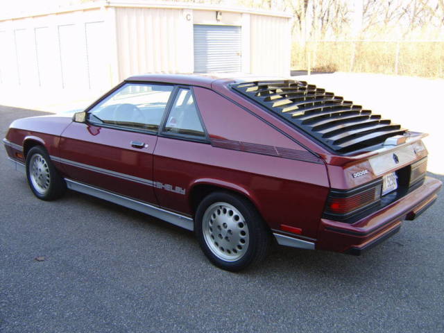 1986 Burgundy Dodge Charger Hatchback