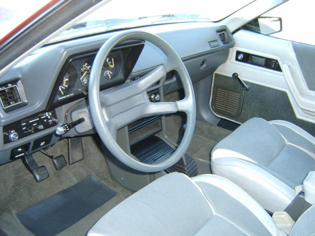 1986 Burgundy Dodge Charger Hatchback