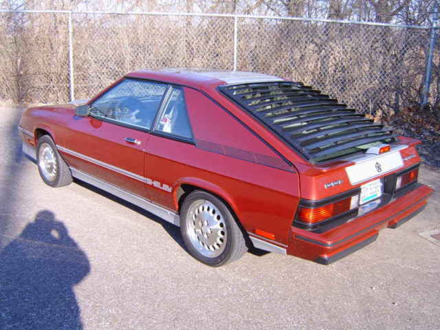 1986 Burgundy Dodge Charger Hatchback