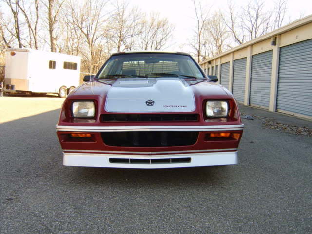 1986 Burgundy Dodge Charger Hatchback