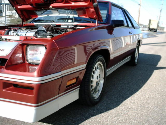 1986 Burgundy Dodge Charger Hatchback