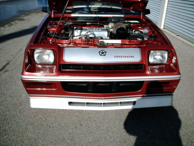 1986 Burgundy Dodge Charger Hatchback