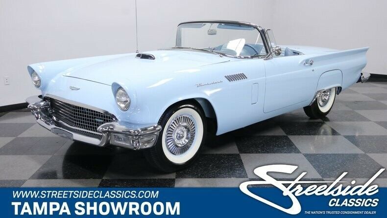 1957 Blue Ford Thunderbird Convertible