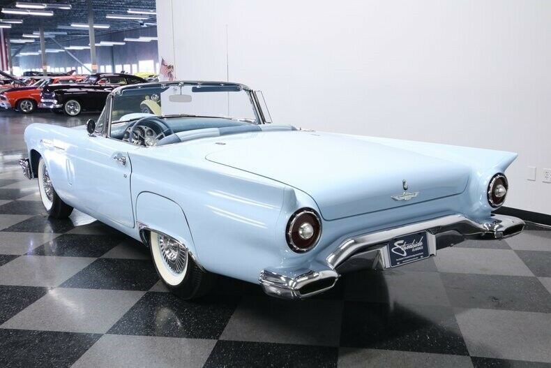 1957 Blue Ford Thunderbird Convertible