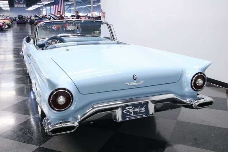 1957 Blue Ford Thunderbird Convertible