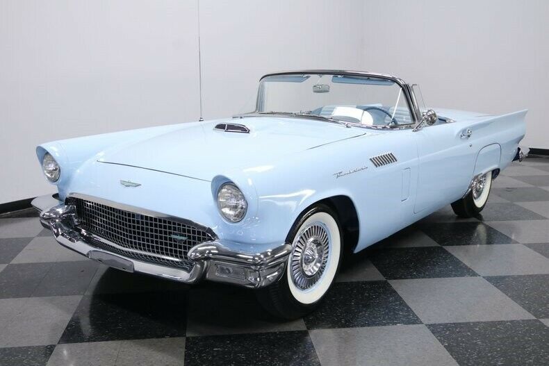 1957 Blue Ford Thunderbird Convertible