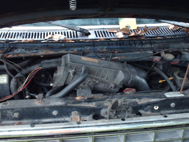 1990 Blue Ford E-Series Van Van Camper