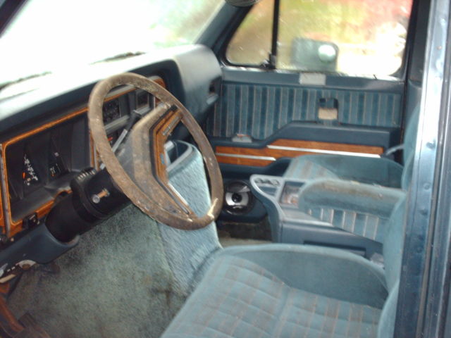 1990 Blue Ford E-Series Van Van Camper