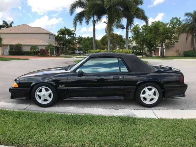 1991 Black Ford Mustang Convertible