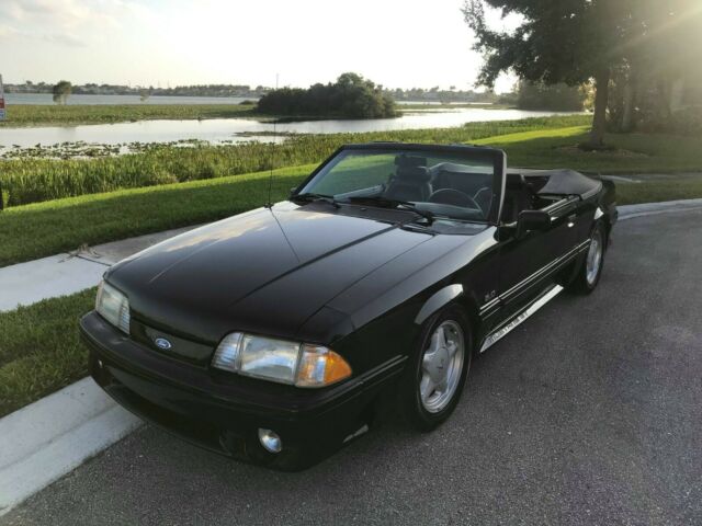 1991 Black Ford Mustang Convertible