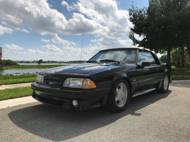 1991 Black Ford Mustang Convertible