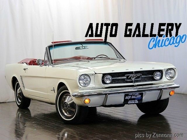1965 White Ford Mustang Convertible