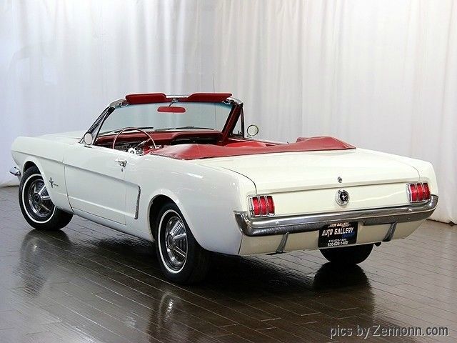 1965 White Ford Mustang Convertible