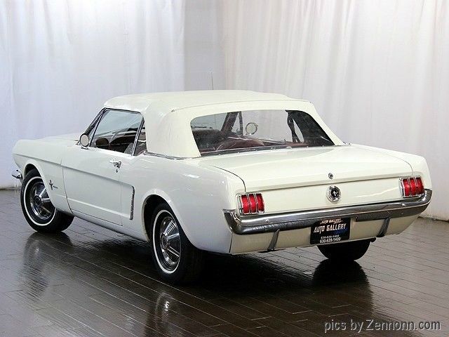 1965 White Ford Mustang Convertible