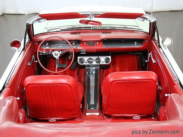 1965 White Ford Mustang Convertible