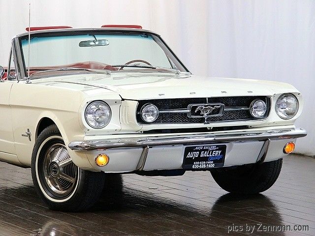1965 White Ford Mustang Convertible