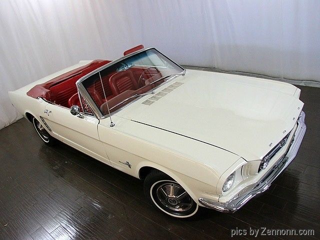 1965 White Ford Mustang Convertible