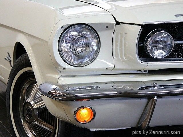 1965 White Ford Mustang Convertible