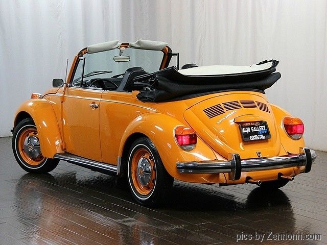 1973 Orange Volkswagen Beetle-New Convertible