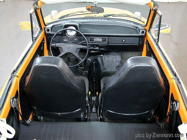 1973 Orange Volkswagen Beetle-New Convertible