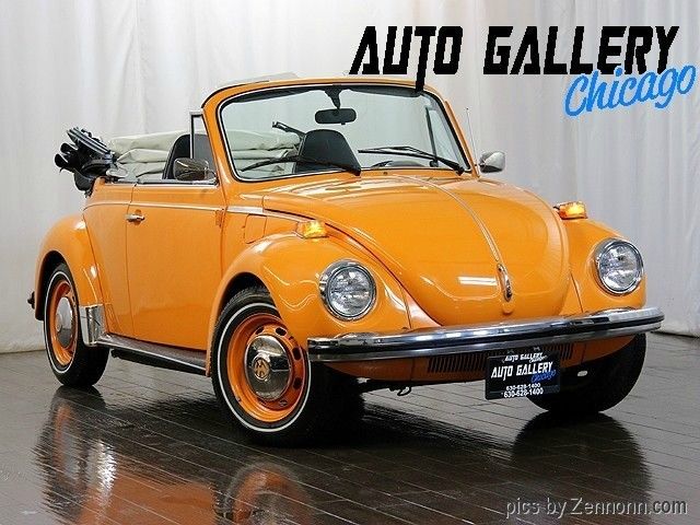 1973 Orange Volkswagen Beetle-New Convertible