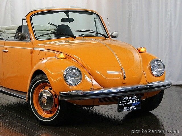 1973 Orange Volkswagen Beetle-New Convertible