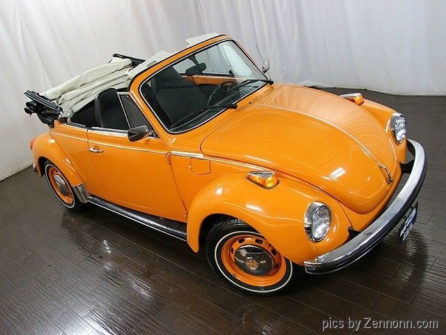 1973 Orange Volkswagen Beetle-New Convertible