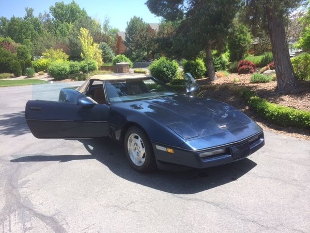 1988 Blue Chevrolet Corvette Convertible