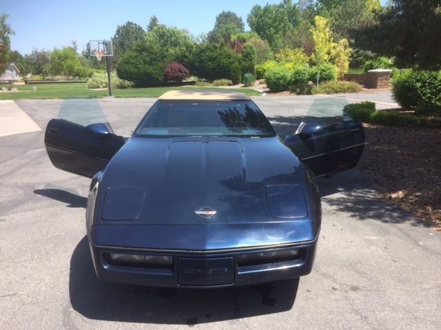 1988 Blue Chevrolet Corvette Convertible
