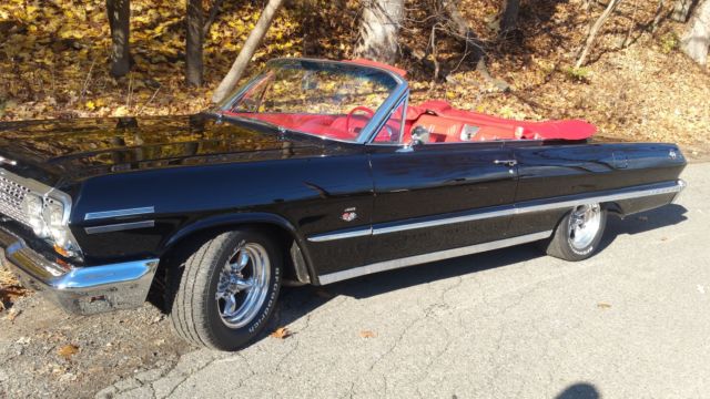 1963 Black Chevrolet Impala Convertible