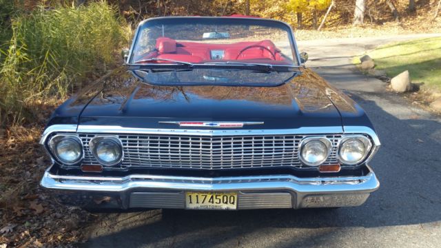 1963 Black Chevrolet Impala Convertible