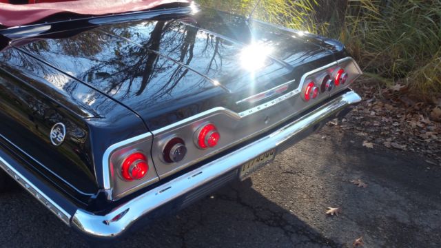 1963 Black Chevrolet Impala Convertible