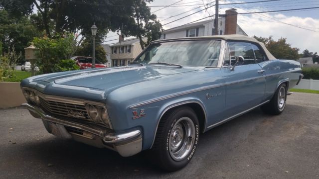 1966 Blue Chevrolet Impala Convertible