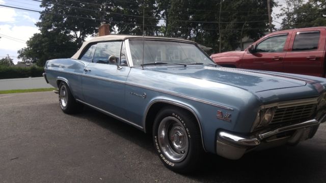 1966 Blue Chevrolet Impala Convertible