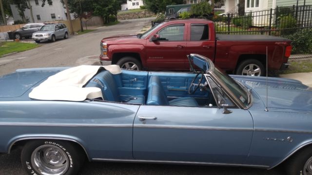 1966 Blue Chevrolet Impala Convertible