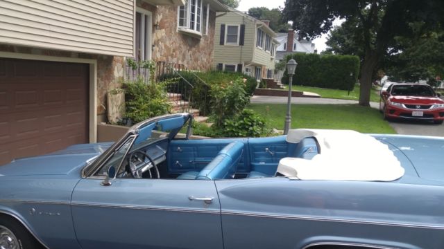 1966 Blue Chevrolet Impala Convertible