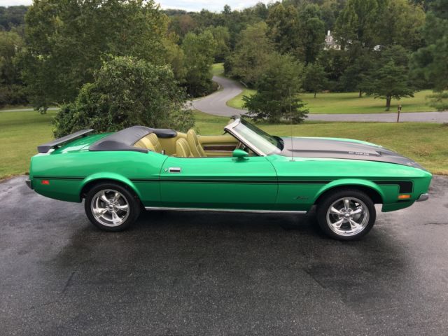 1973 Grabber Green Ford Mustang Convertible
