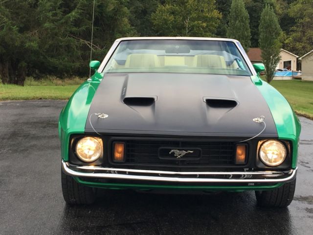 1973 Grabber Green Ford Mustang Convertible