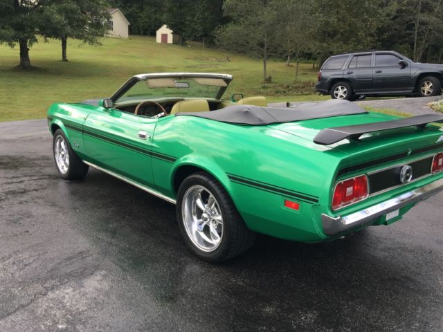 1973 Grabber Green Ford Mustang Convertible