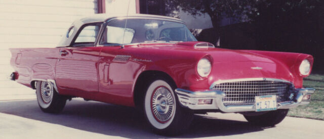 1957 Red Ford Thunderbird Convertible