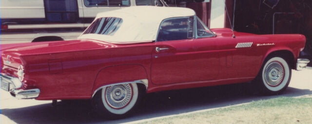 1957 Red Ford Thunderbird Convertible