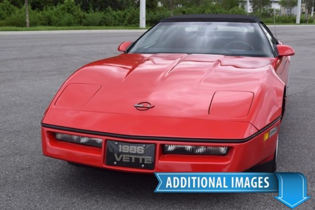 1986 Red Chevrolet Corvette Convertible